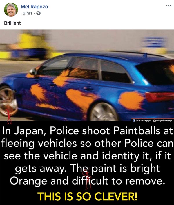 Japan Uses Paint Balls Rather Than Shooting or Chasing