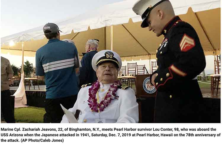 Lou Conter, 98, who was aboard the USS Arizona when the Japanese attacked in 1941