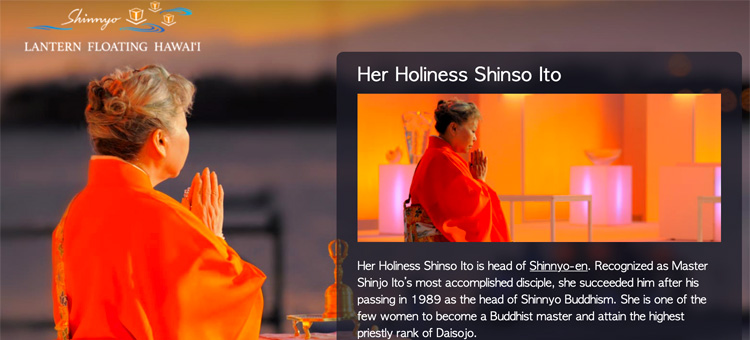 Holiness Shinso Ito, Head Priest of Shinnyo-en, Stole Memorial Day